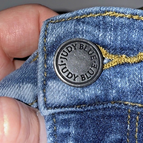 Judy Blue Straight Leg Distressed Jeans Size 5/27 Wash Ripped Denim Streetwear - Picture 11 of 14